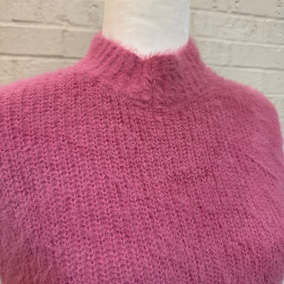 Old Navy Pink Mock Neck Eyelash Sweater - Picture 7 of 7
